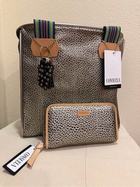 NWT Consuela Tommy Classic Tote, Wristlet & Charm